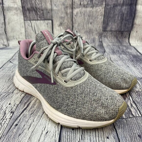 Brooks Anthem 3 Women's size 9.5 Running training Athletic Shoes Grey Purple - Picture 2 of 12